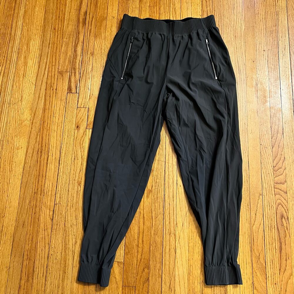 Athleta  Cosmic Joggers Womens Small Gray Gren Elastic Waist Zip Pockets